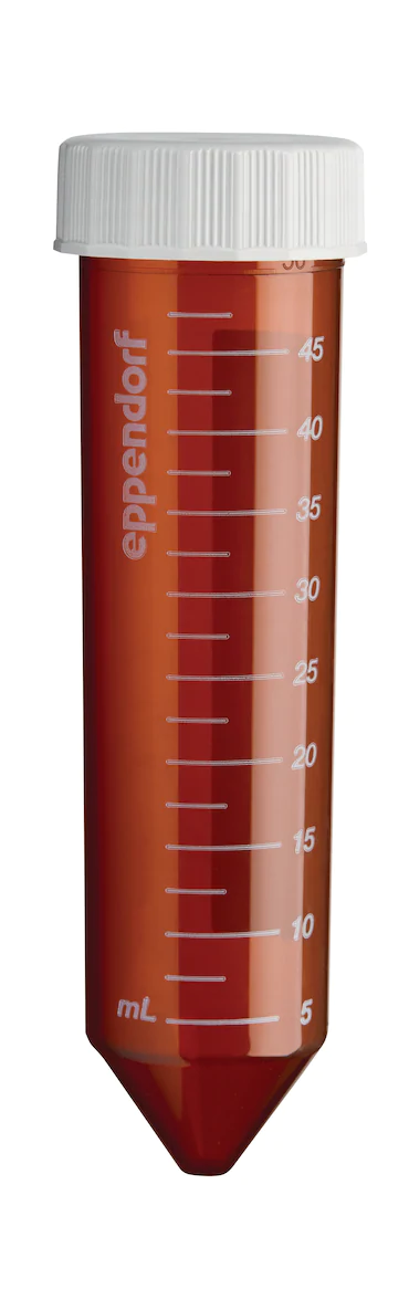 艾本德Eppendorf Conical Tubes, 50 mL, 無(wú)菌、無(wú)熱原, 無(wú)RNase和DNase, 無(wú)DNA, 琥珀色（光保護(hù)）, 200 個(gè) (8 包 × 25 個(gè))