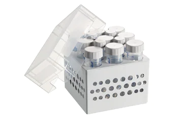 艾本德儲存盒 3 × 3, 可放置 9  個 50  mL 試管和 4  個 15  mL 試管，2  件，高 127  mm，5  英寸，聚丙烯材料，可耐受最低 -86  °C，高溫高壓滅菌，帶蓋子